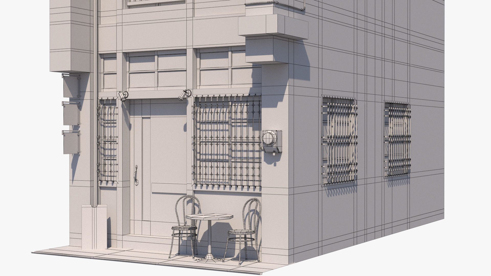 Shennong Street Building 101 Low-poly 3D model_16