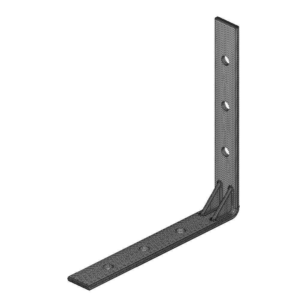 Furniture Support Angle Bracket 3D print model_3