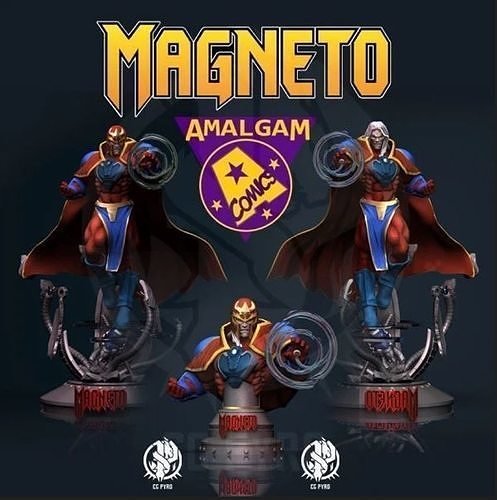 Magneto Erik Magnus Amalgam STL fanarts CGPyro 3D print model