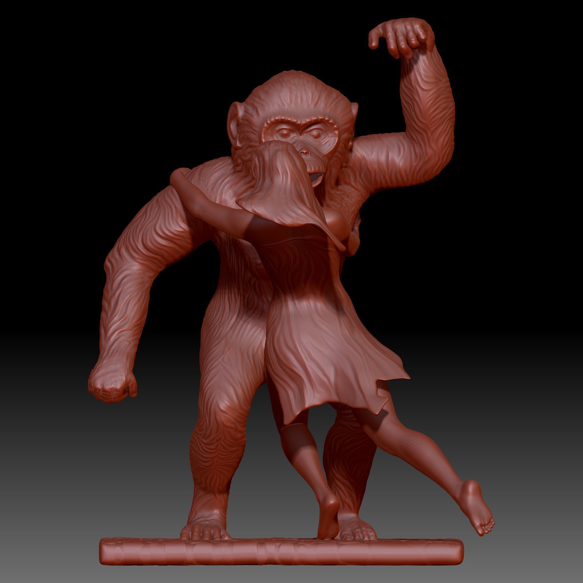 King Kong returns 3D print model_3