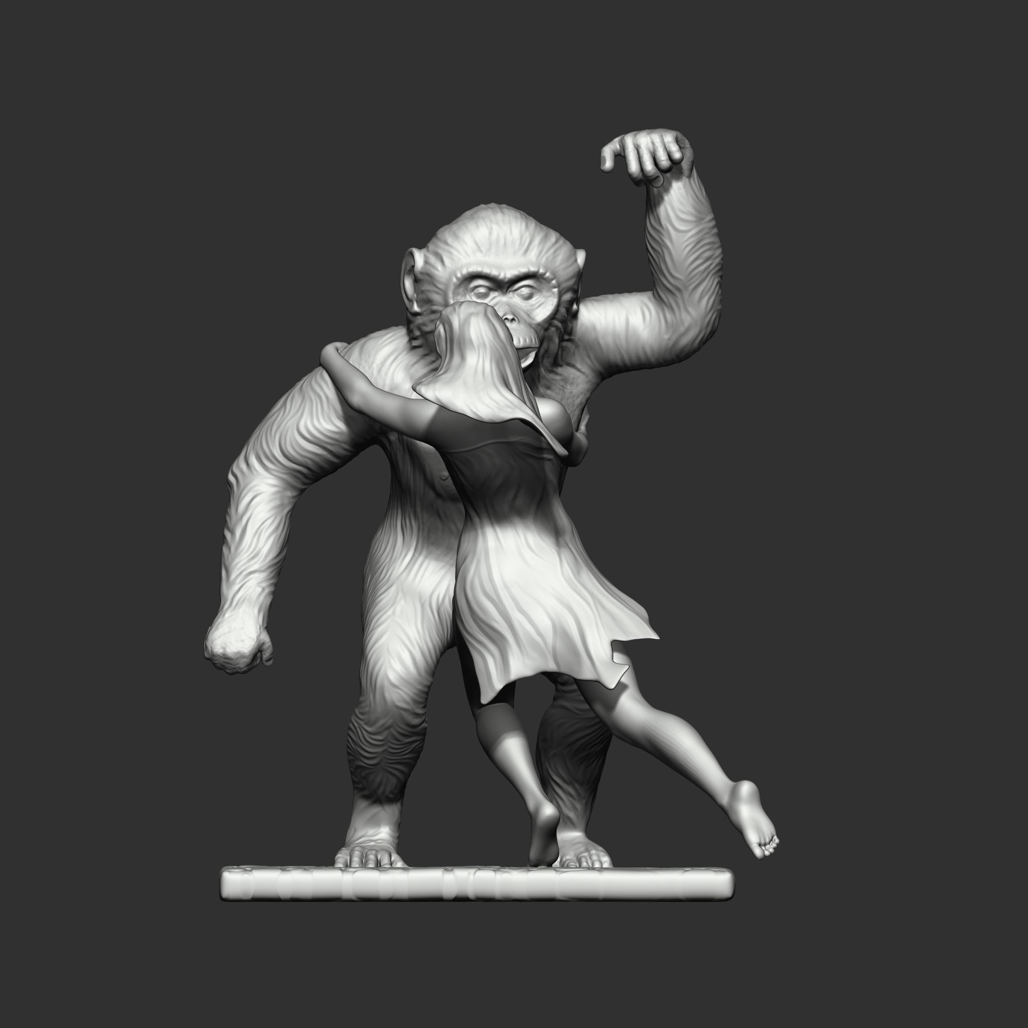 King Kong returns 3D print model_4