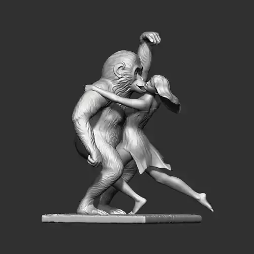 King Kong returns 3D print model King Kong returns 3D print model