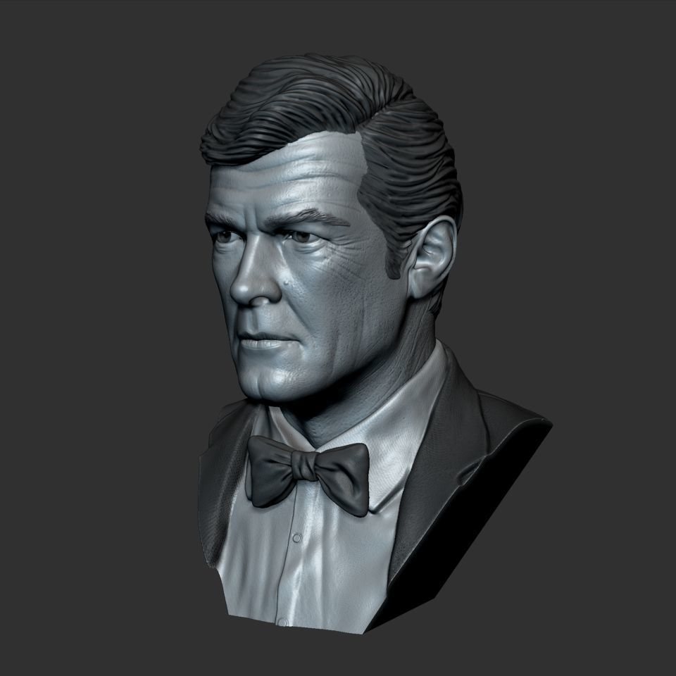 Roger Moore James Bond 007 3D print model_7
