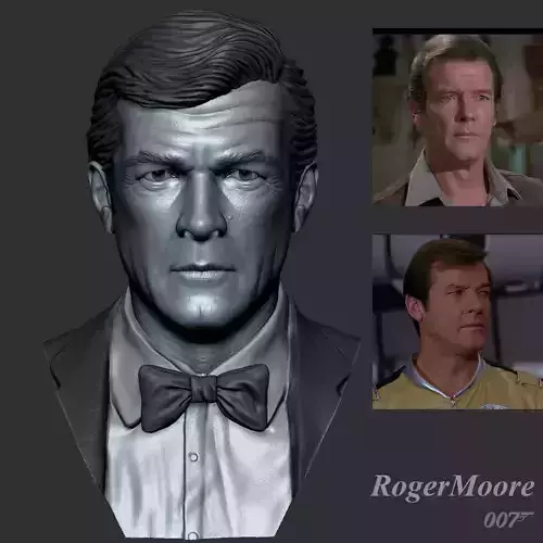 Roger Moore James Bond 007 3D print model
