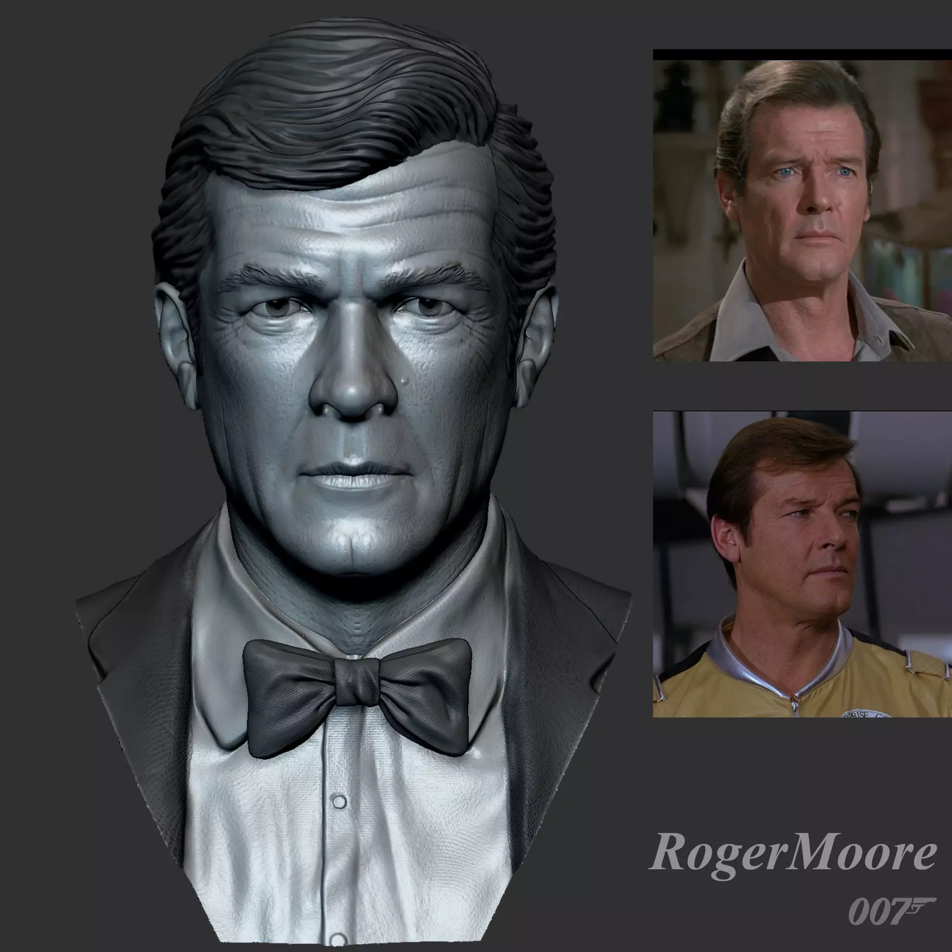 Roger Moore James Bond 007 3D print model_0