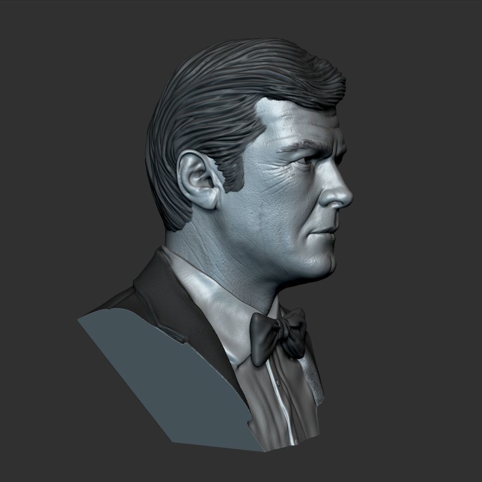 Roger Moore James Bond 007 3D print model_3