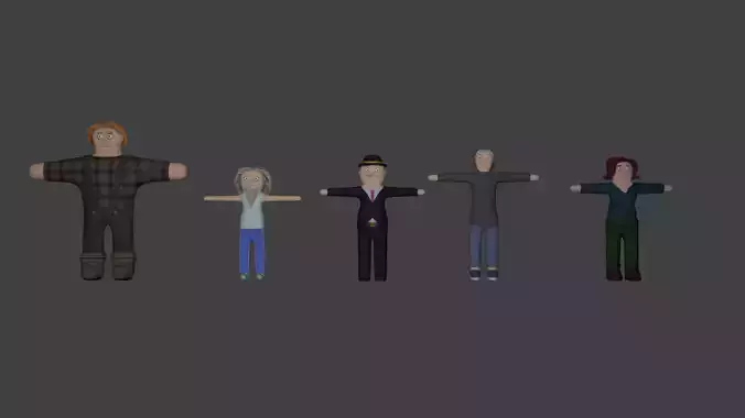 Cartoon simplified characters