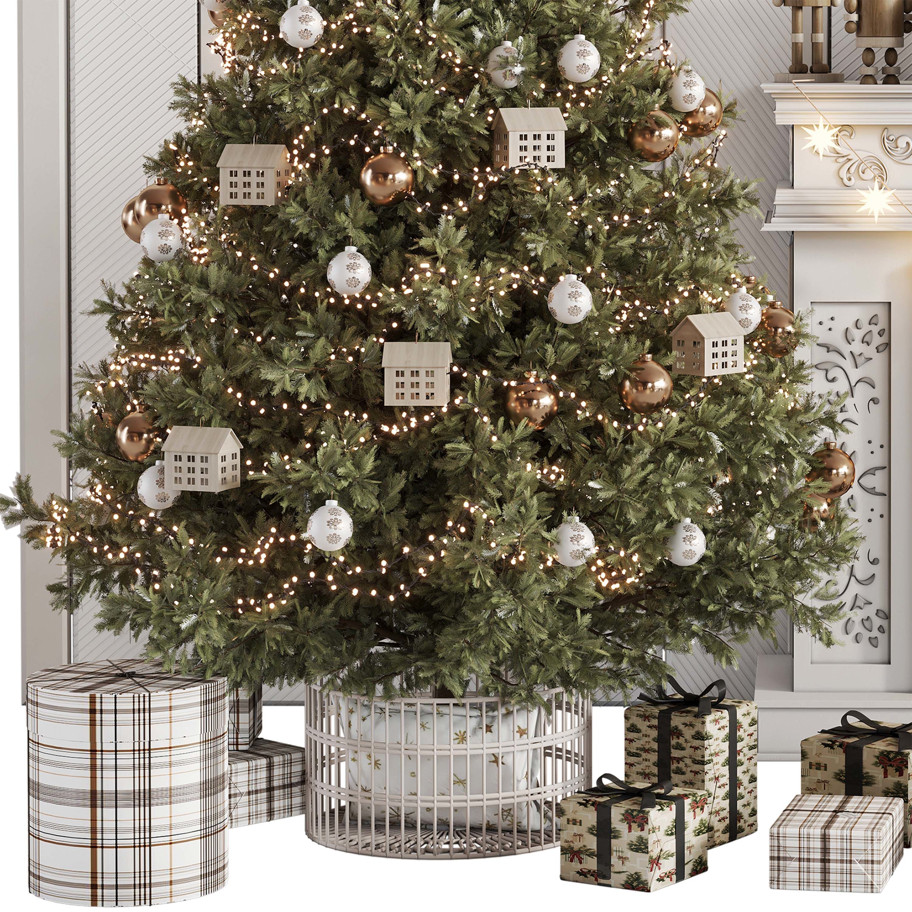 Christmas Tree and Decoration Set 009 3D model_1