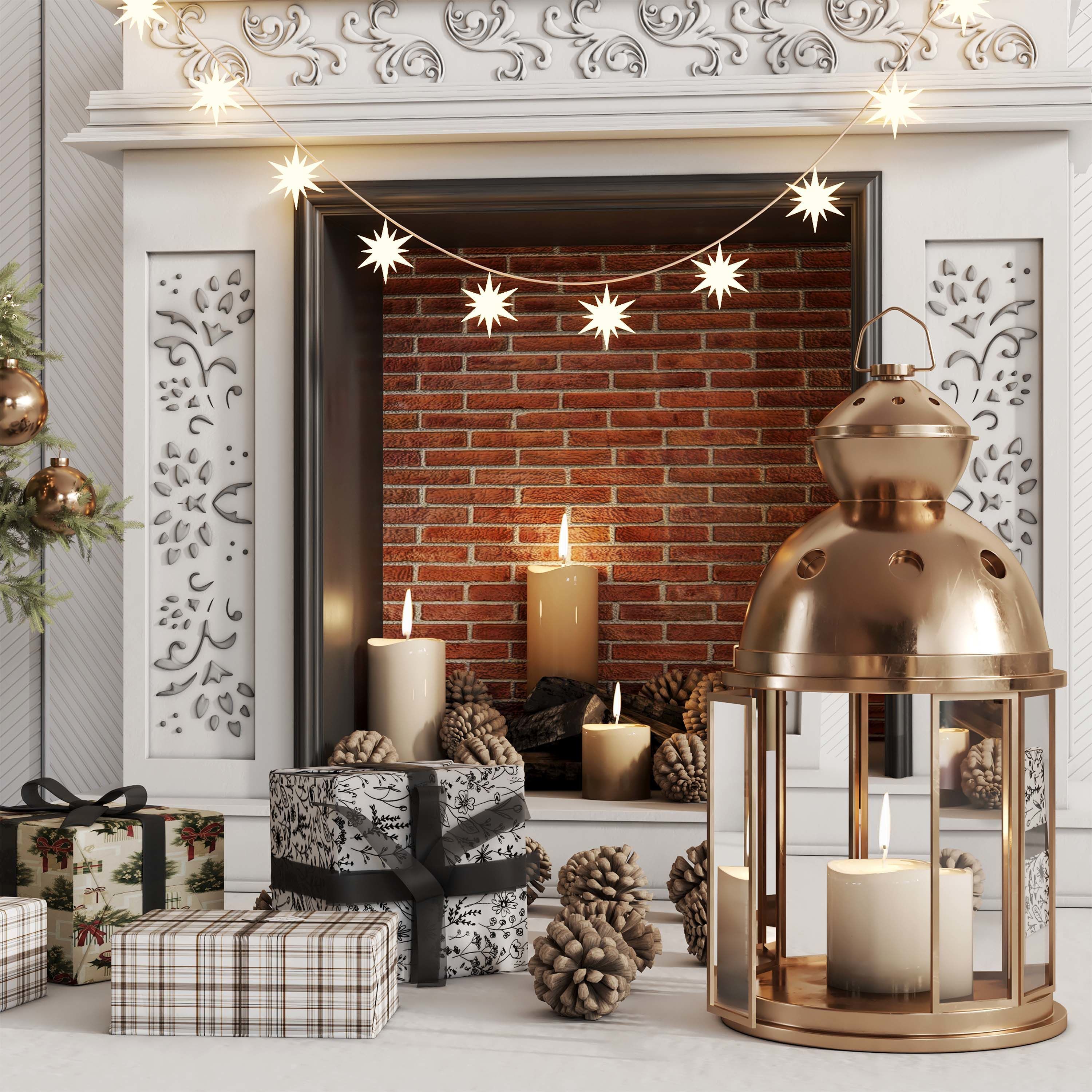 Christmas Tree and Decoration Set 009 3D model_5