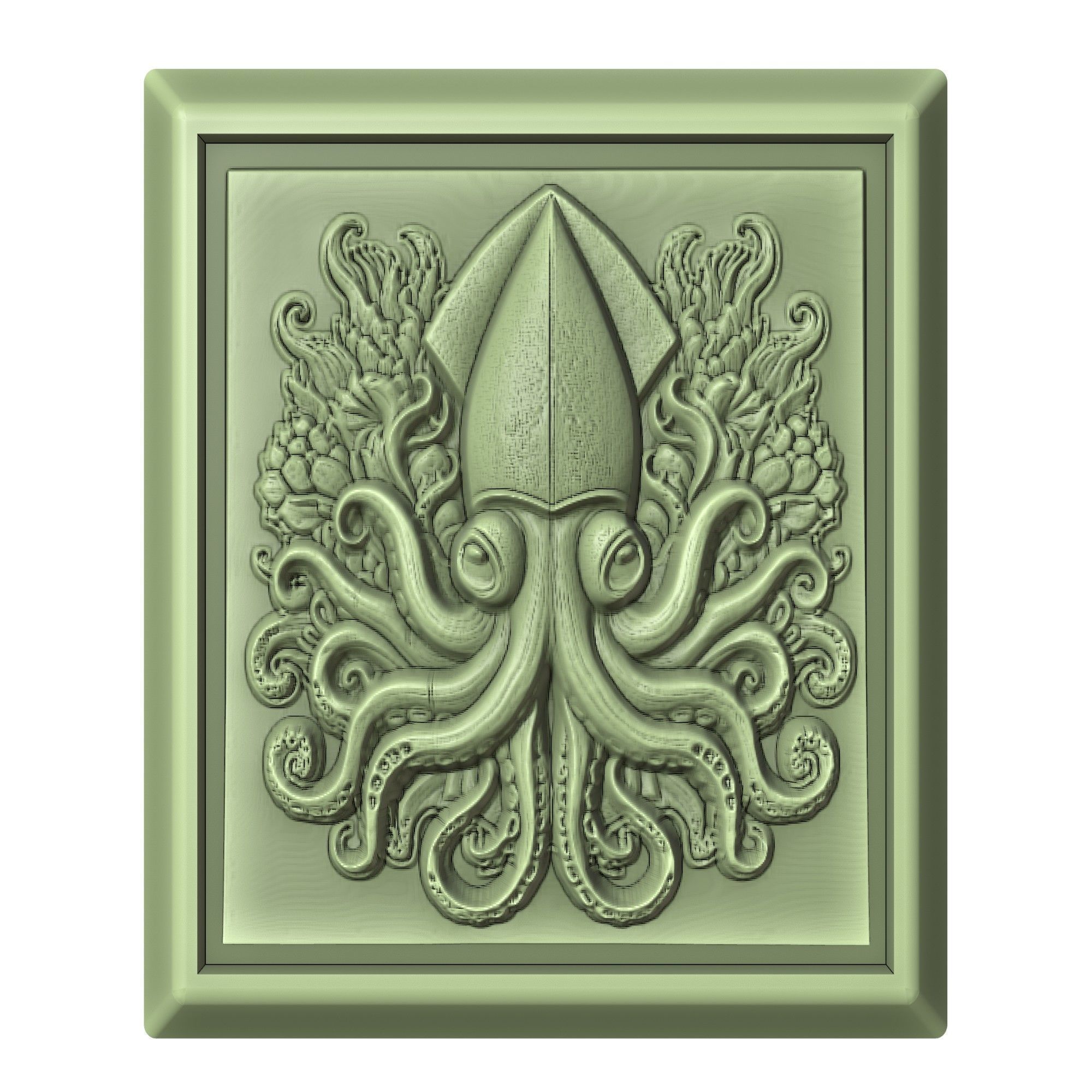 Squid Animal 3D print model_2