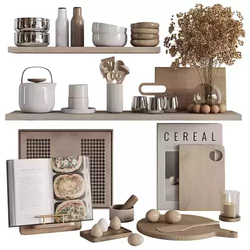 kitchen accessories N055 Low-poly 3D model