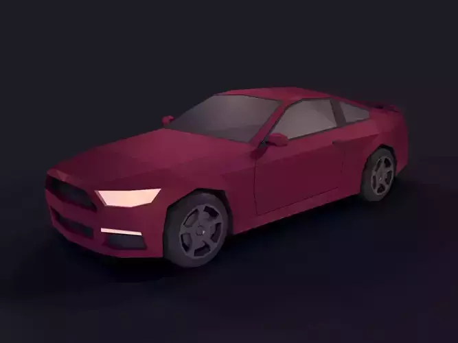 Low Poly Generic Sport Car  - Cartoon Lowpoly Polygonal  Style Low-poly 3D model