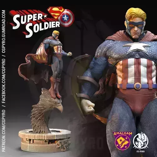 Super Soldier Amalgam STL files 3d printing collectibles fanarts