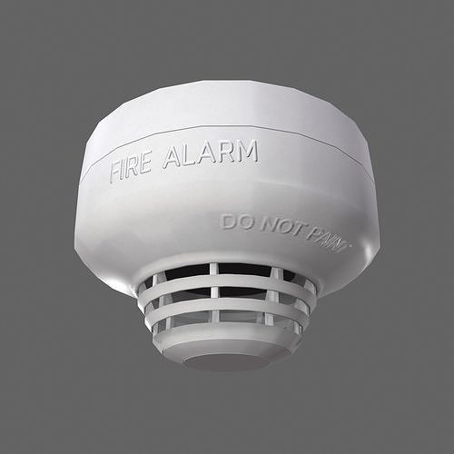 Smoke detector Low Poly Low-poly 3D model