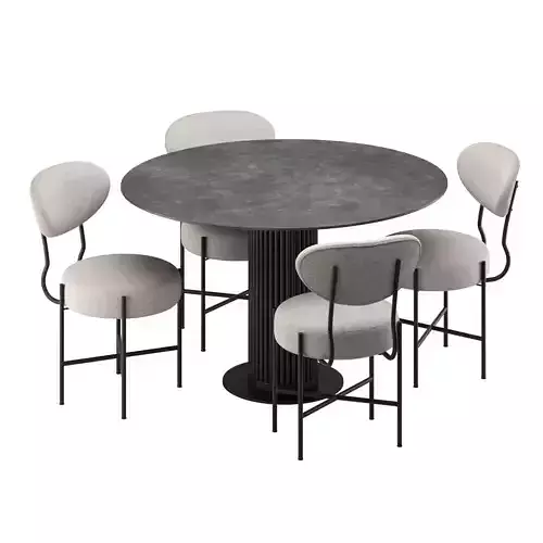 Dining Chair Vicq and Dining Table Volterra - dining set 08