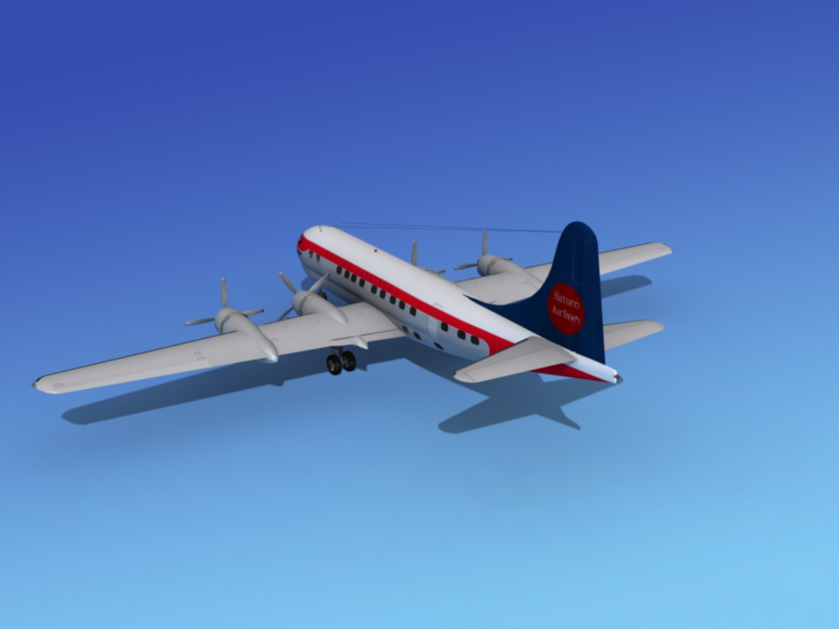 Boeing 377 Saturn Airlines 3D model_7