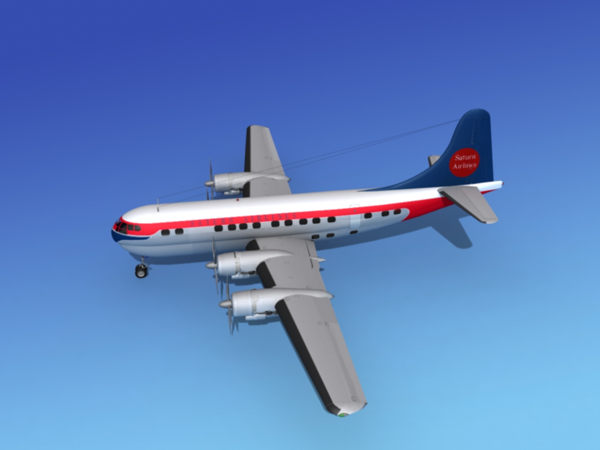 Boeing 377 Saturn Airlines 3D model_9