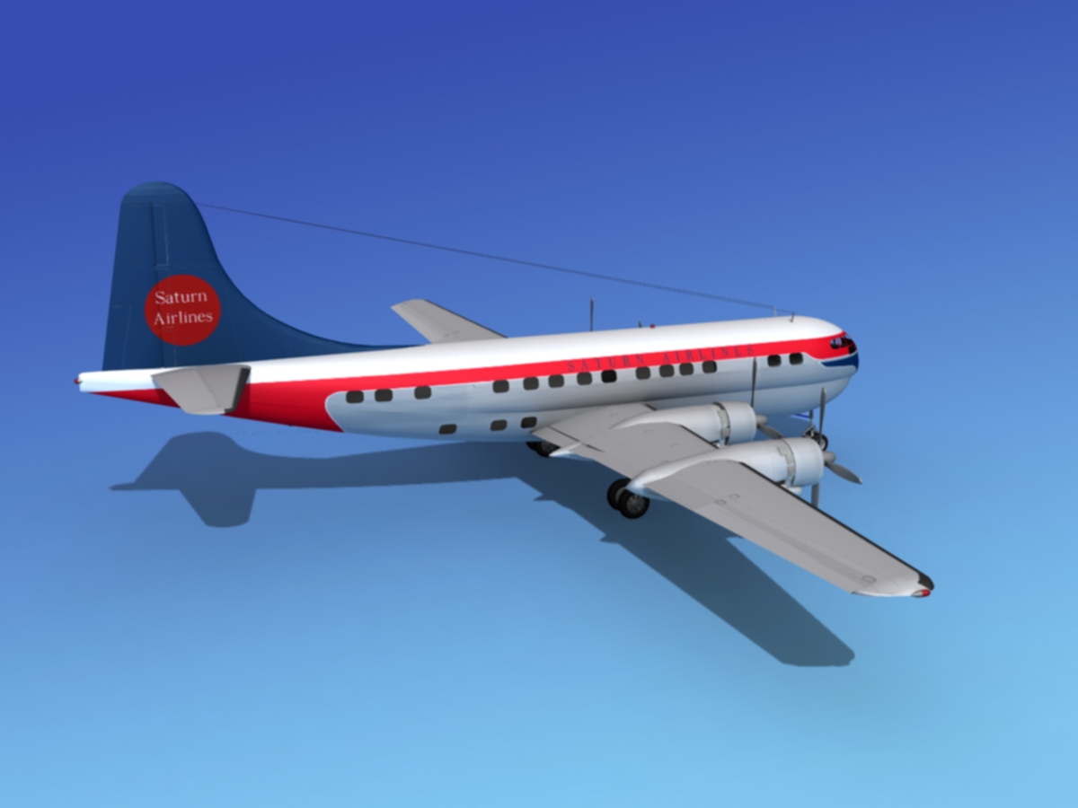 Boeing 377 Saturn Airlines 3D model_4