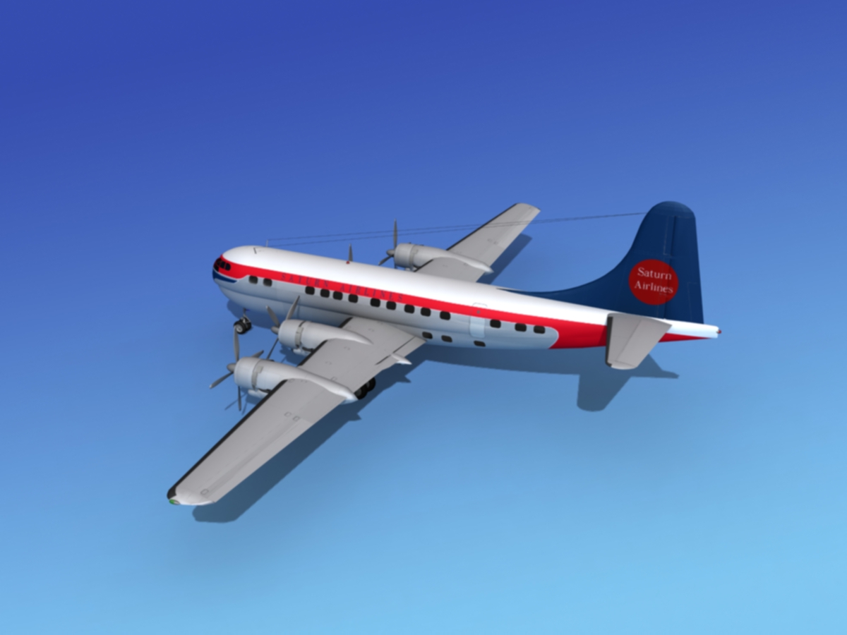 Boeing 377 Saturn Airlines 3D model_8