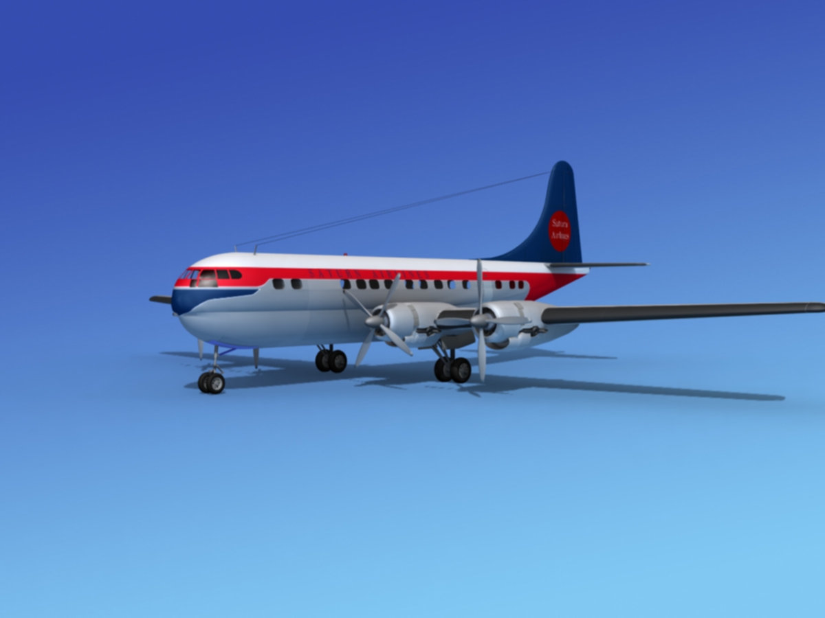 Boeing 377 Saturn Airlines 3D model_10