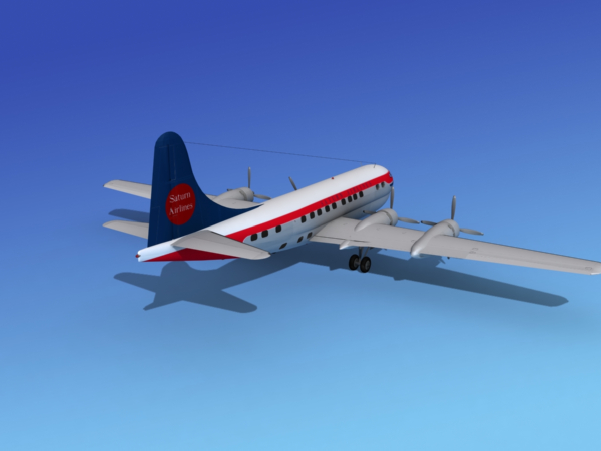 Boeing 377 Saturn Airlines 3D model_5