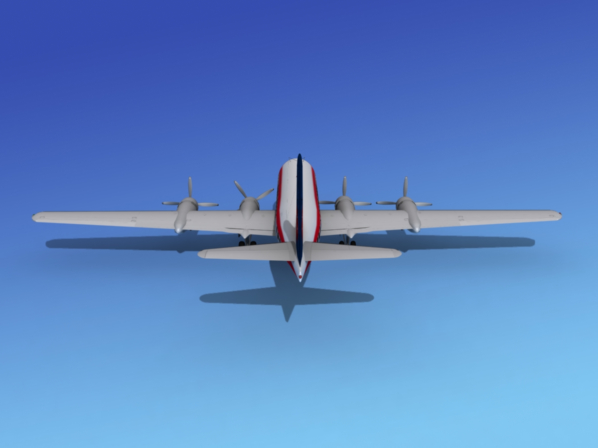 Boeing 377 Saturn Airlines 3D model_6