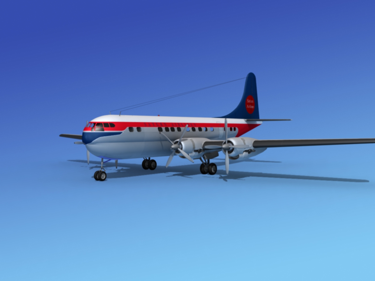 Boeing 377 Saturn Airlines 3D model_1