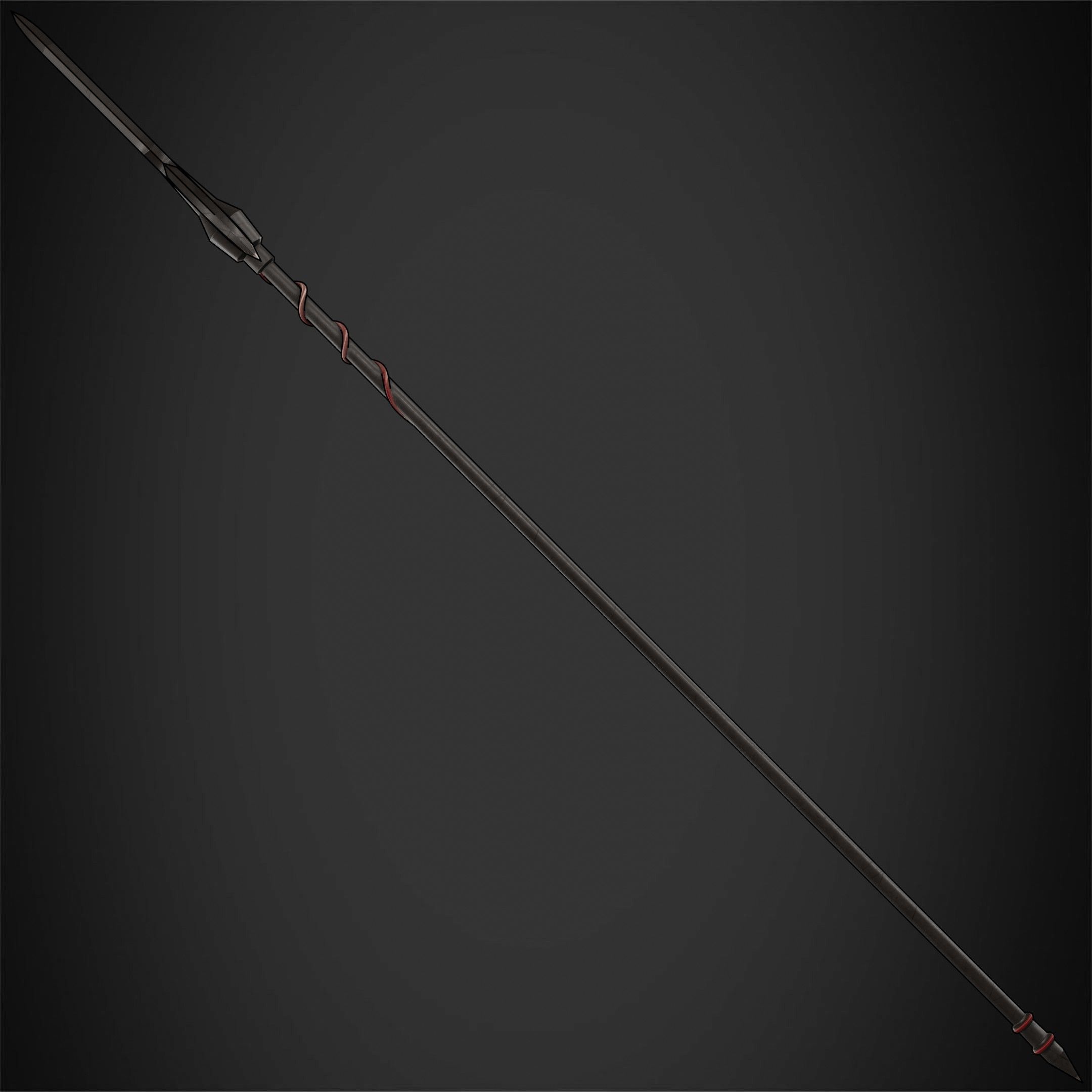 Overlord Leinas Heavy Explosion Armor and Spear for Cosplay 3D Model Collection_30