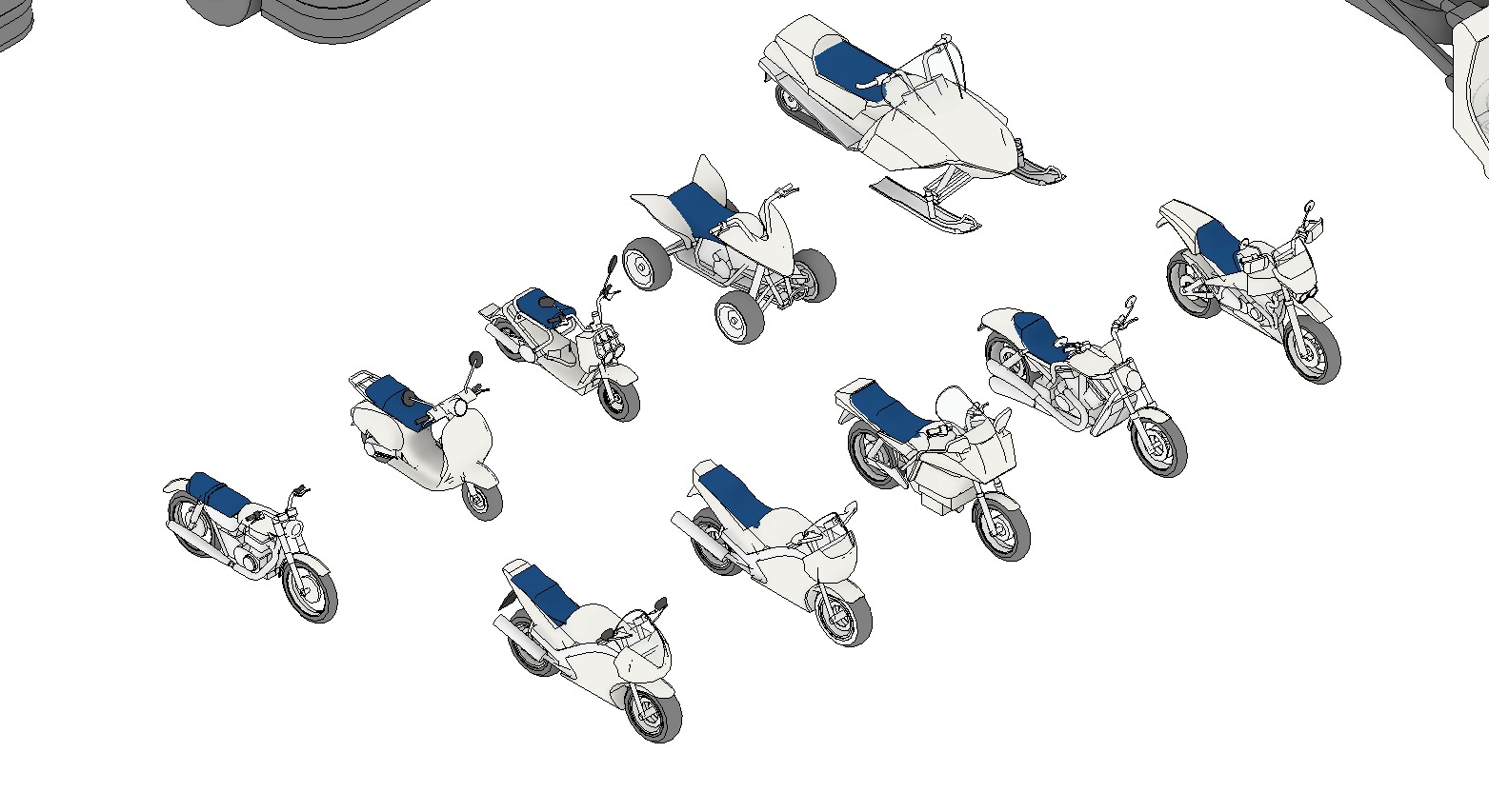 VARIOUS VEHICLES FOR CONSTRUCTION AND COMMON LINEAR VEHICLES 3D model_3