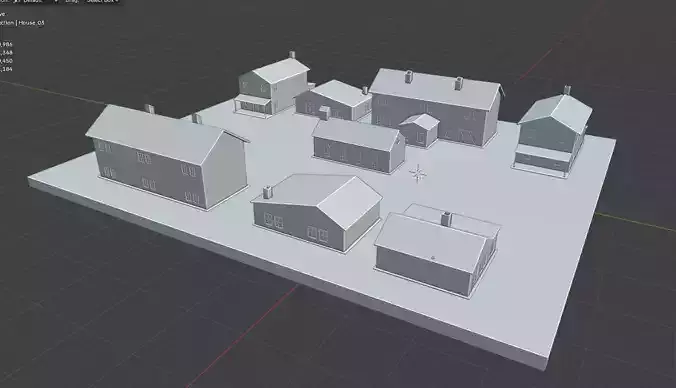 Christmas Village 5 House Collection 3D print model Christmas Village 5 House Collection 3D print model