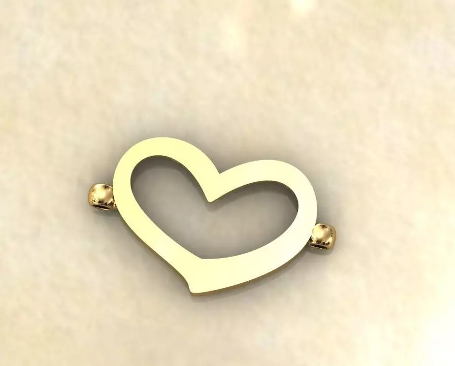Heart chain bracelet Free 3D print model