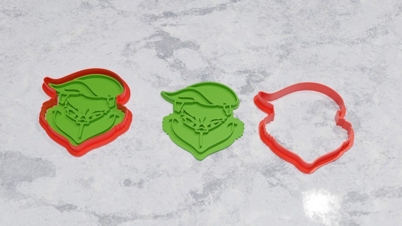 Trump Grinch cortante 3D print model_1