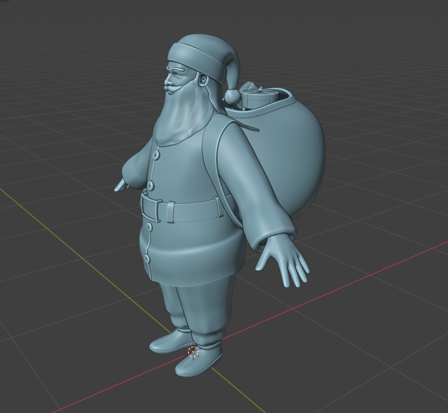 Real-Size Santa Claus 3D Model  3D print model_2
