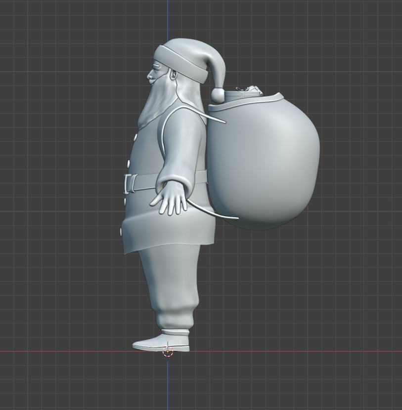 Real-Size Santa Claus 3D Model  3D print model_8