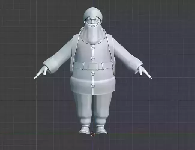 Real-Size Santa Claus 3D Model  3D print model