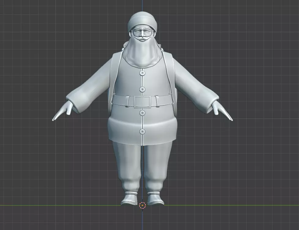 Real-Size Santa Claus 3D Model  3D print model_0