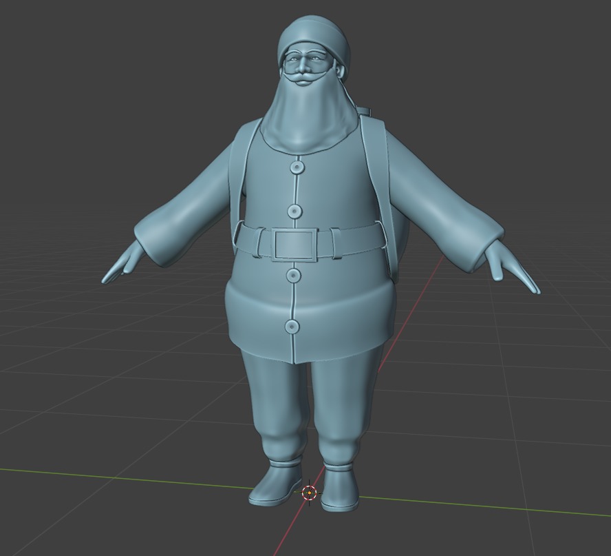 Real-Size Santa Claus 3D Model  3D print model_1