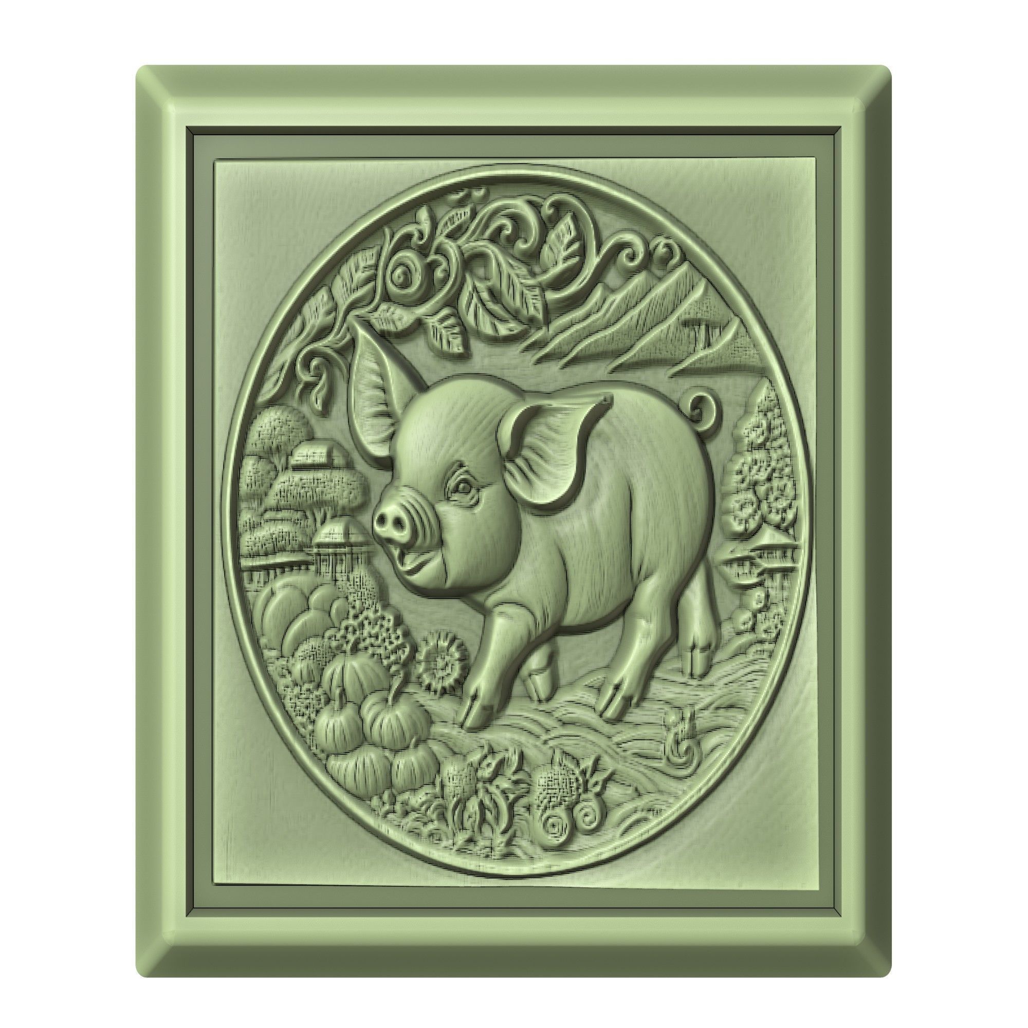 Pig Animal 3D print model_2