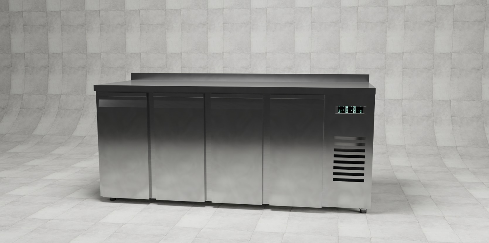 Commercial Refrigerator 3D model_1