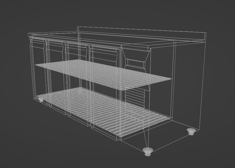 Commercial Refrigerator 3D model_3