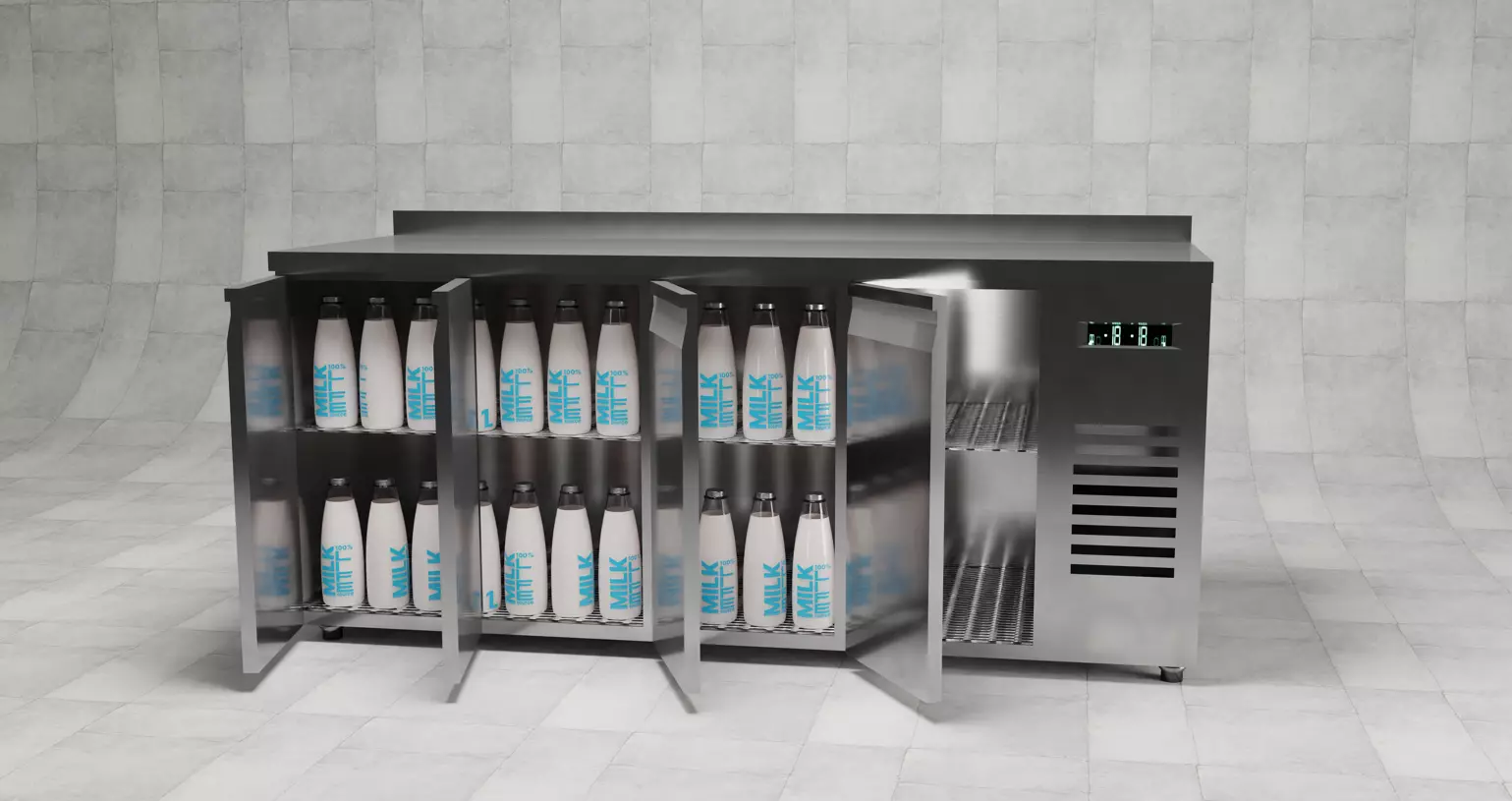 Commercial Refrigerator 3D model_0