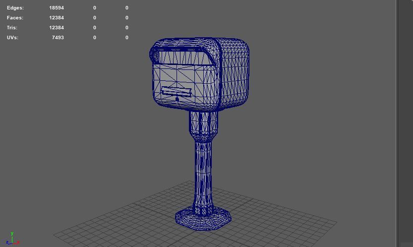Metal Mailbox  3D model_10