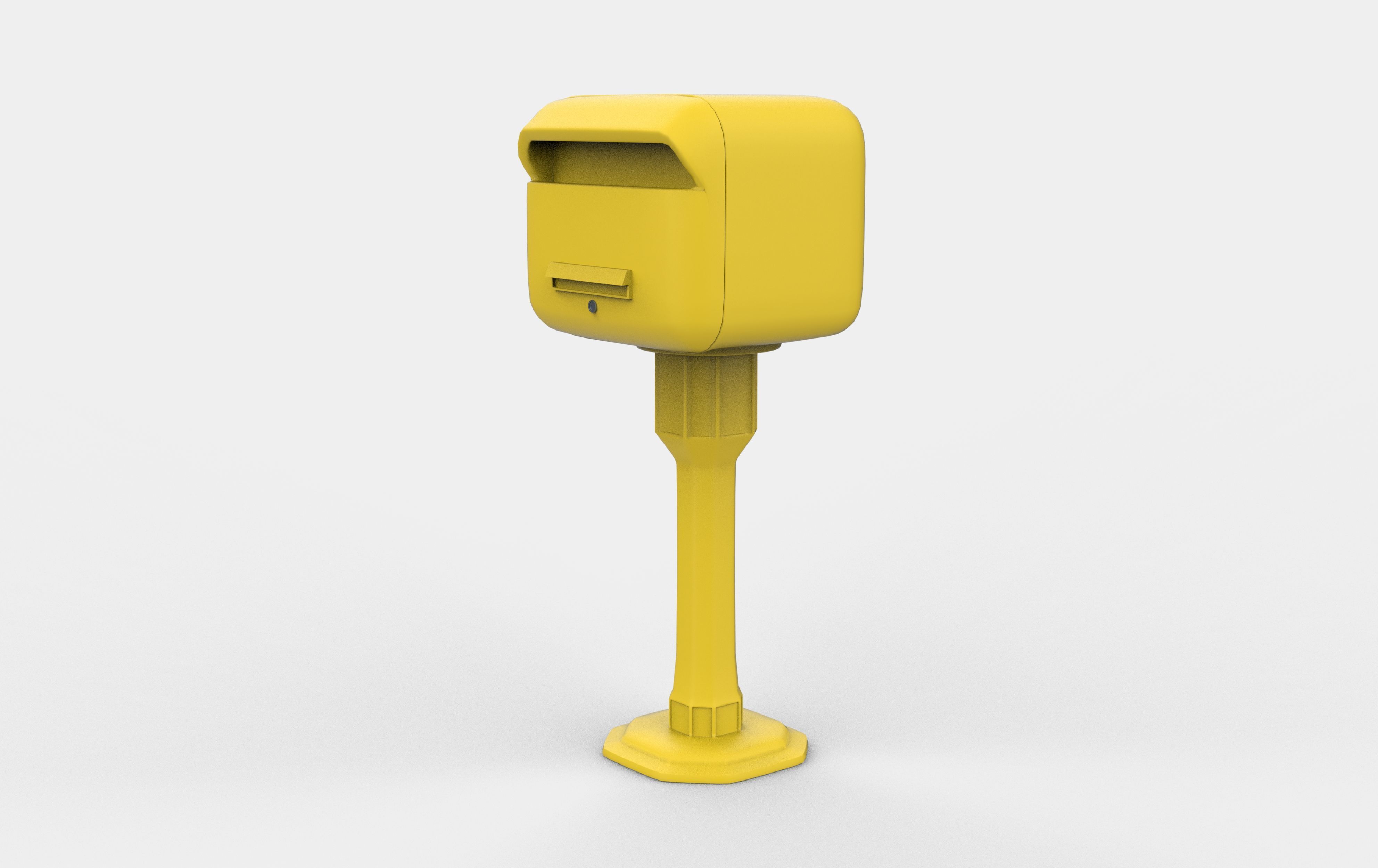 Metal Mailbox  3D model_3