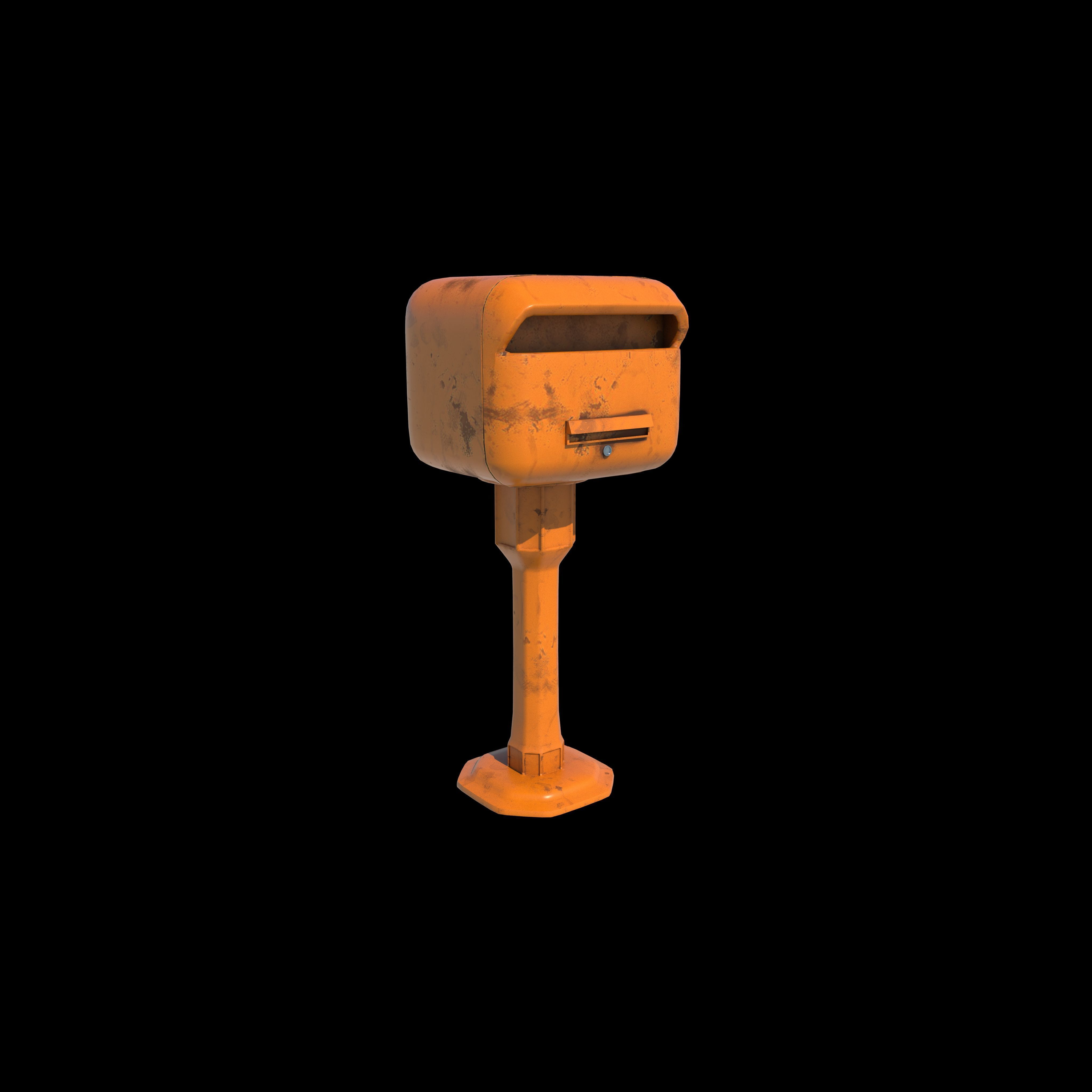 Metal Mailbox  3D model_7