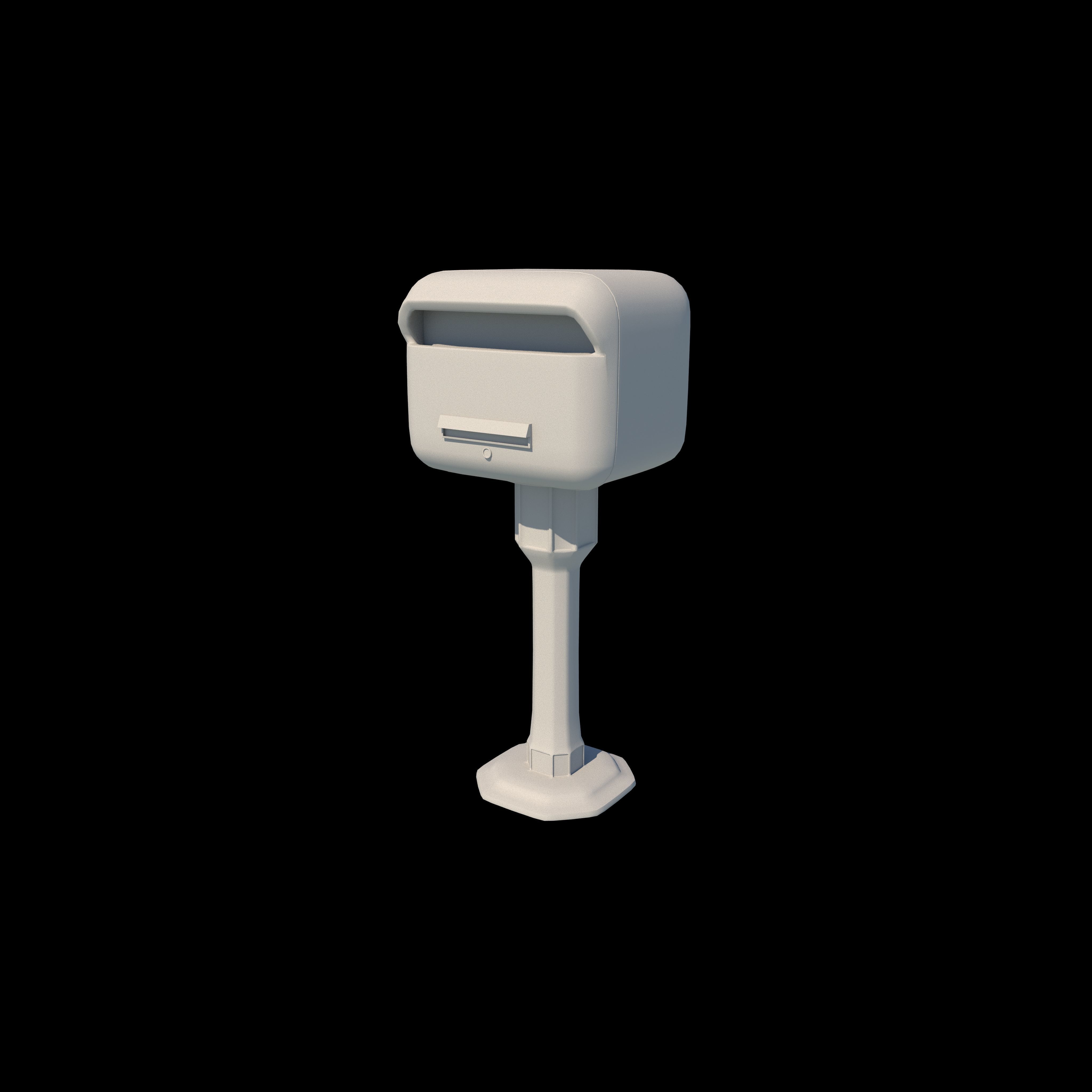Metal Mailbox  3D model_6
