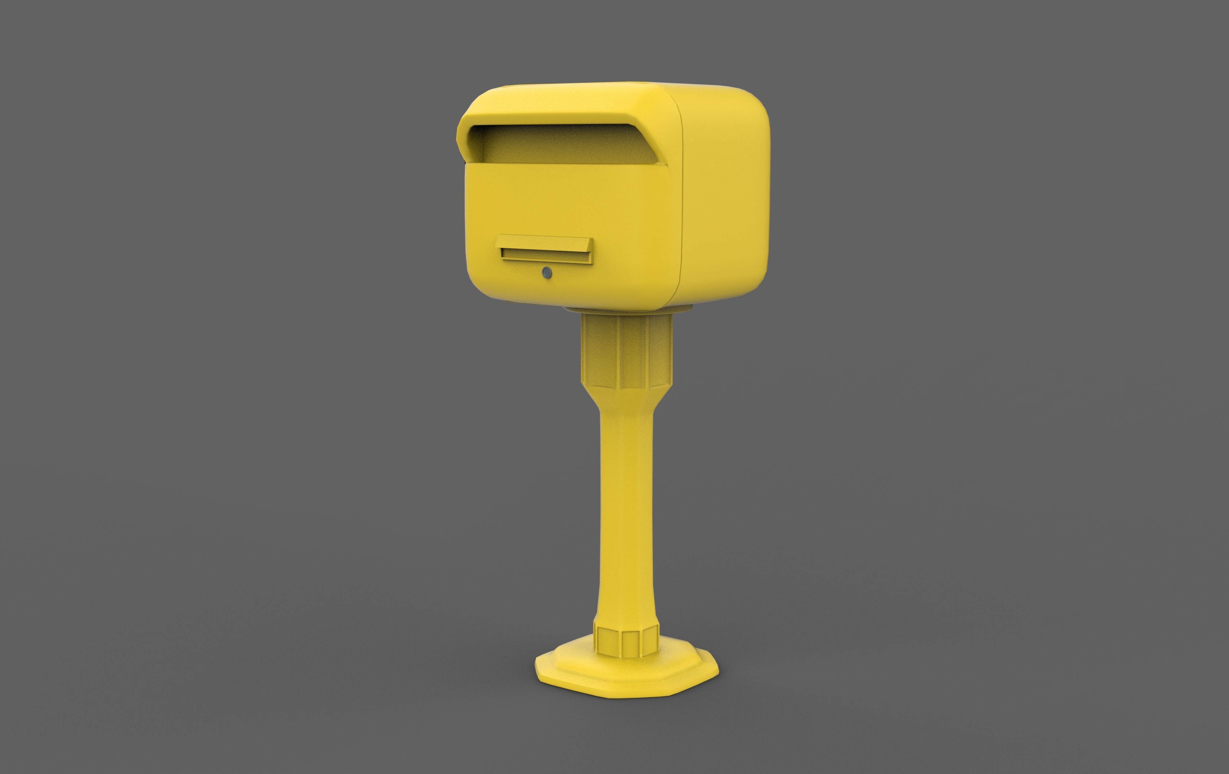 Metal Mailbox  3D model_4
