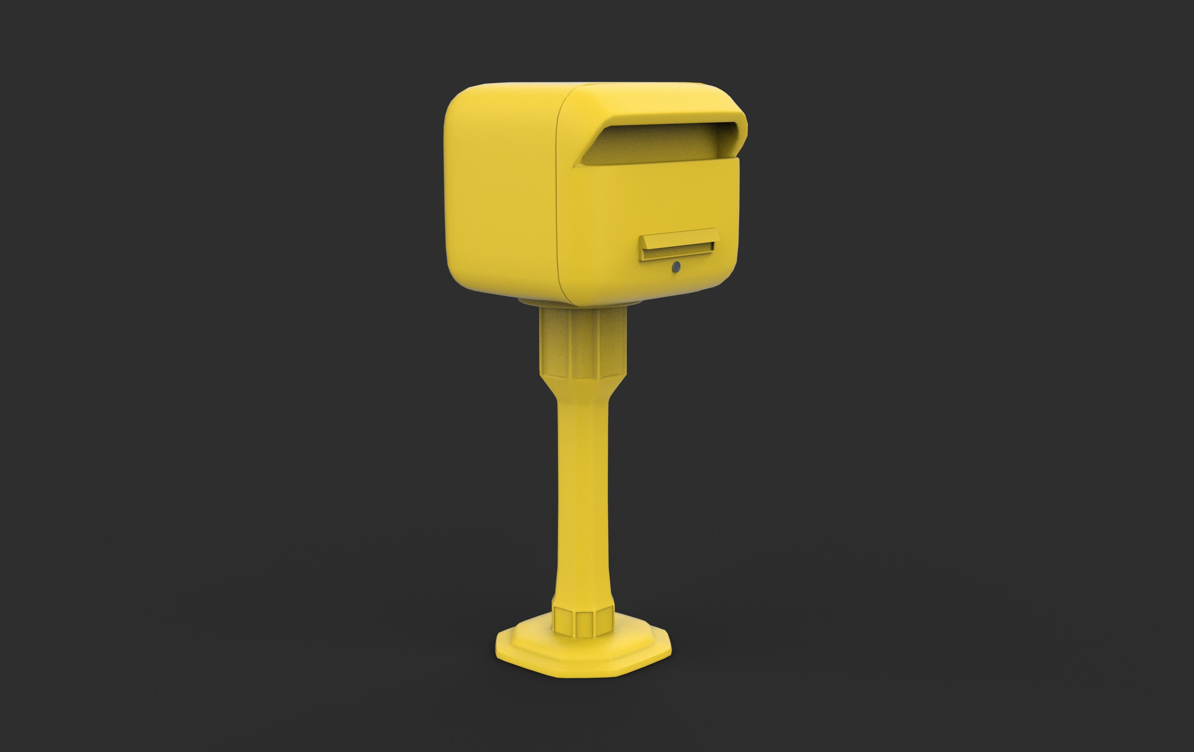 Metal Mailbox  3D model_2