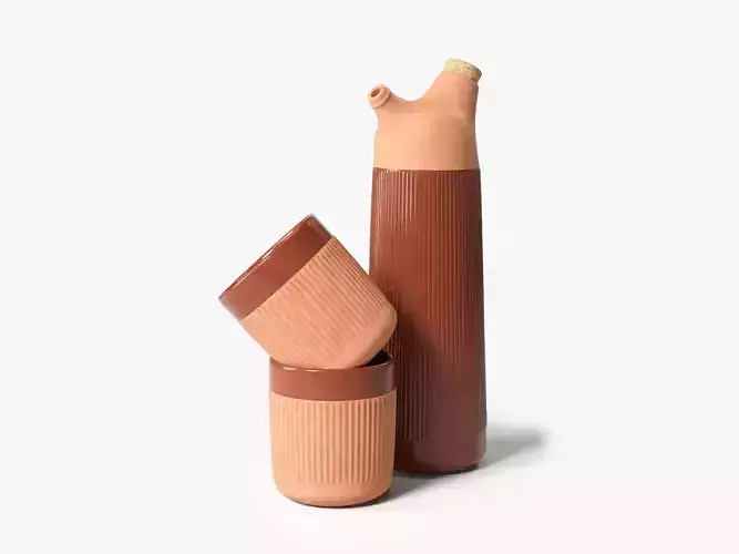 Normann Copenhagen Junto Carafe and Cup 3D model