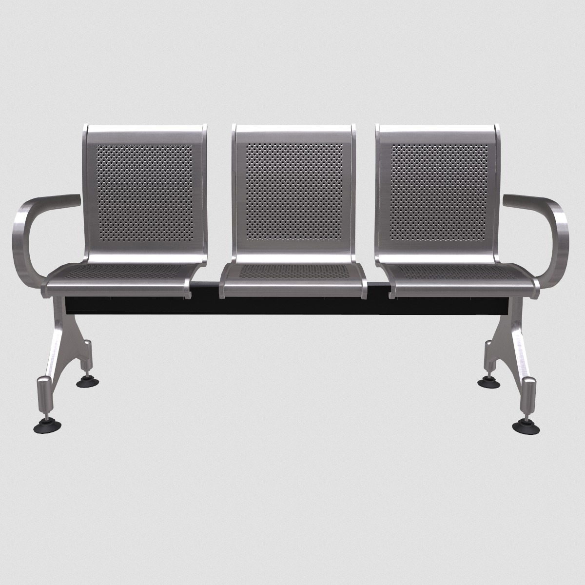 Waiting Chair Low Poly Low-poly 3D model_2