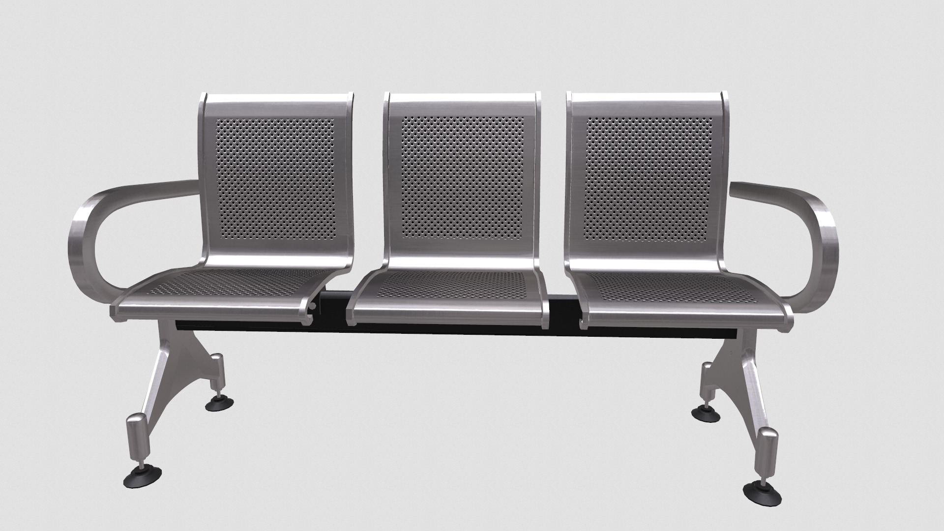 Waiting Chair Low Poly Low-poly 3D model_15